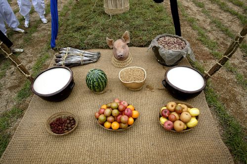 국가무형문화재 밀양백중놀이 농신제(農神祭) 제상차림[문화재청 제공. 재판매 및 DB 금지]