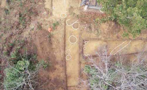 고창 태봉(해발 112ｍ)에서 발견된 마한시대 토성[고창군 제공. 재판매 및 DB 금지]