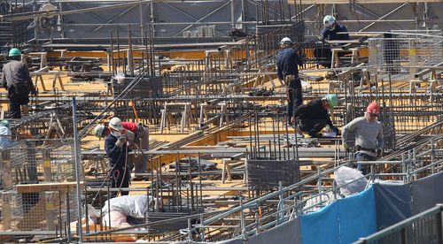 도쿄의 건축 공사 현장 모습. 촬영 이세원