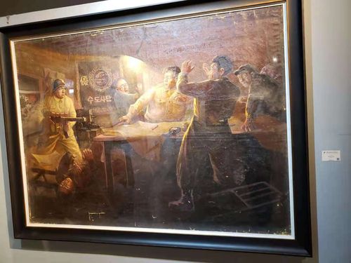 베이징 만수대창작사 미술관의 항미원조 70주년 기념 전시물(베이징=연합뉴스) 심재훈 특파원