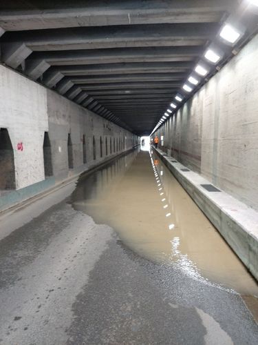 침수된 제1지하차도[부산경찰청 제공. 재판매 및 DB금지]