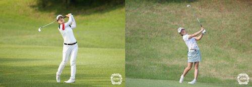 두산 매치 결승에서 대결하는 박민지(왼쪽)와 박주영.[KLPGA 제공. 재판매 및 DB 금지]