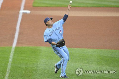 토론토 좌완 선발 류현진[USA투데이스포츠/로이터=연합뉴스 자료사진]