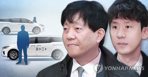 이재웅 쏘카 대표와 타다 운영사 VCNC 박재욱 대표 (PG)[장현경 제작] 사진합성·일러스트