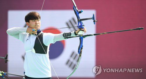 2021 아시아컵 양궁대회 우승한 '고교궁사' 김제덕 [대한양궁협회 제공. 재판매 및 DB 금지]