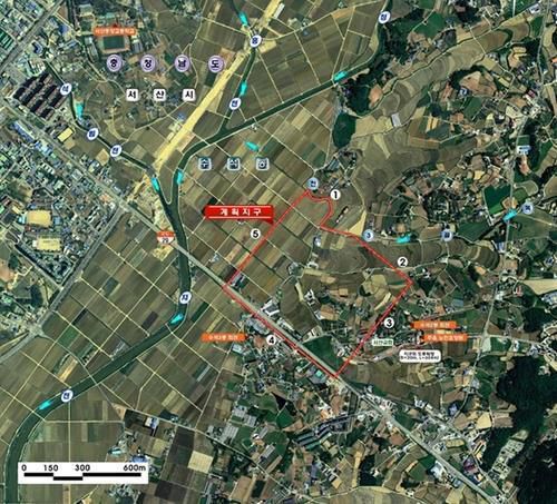서산시 수석동 도시개발사업 예정지[서산시 제공. 재판매 및 DB 금지]