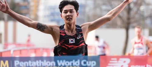 4월 불가리아 소피아에서 열린 월드컵 2차 대회 때 전웅태의 모습[국제근대5종연맹 홈페이지 캡처. 재판매 및 DB 금지]