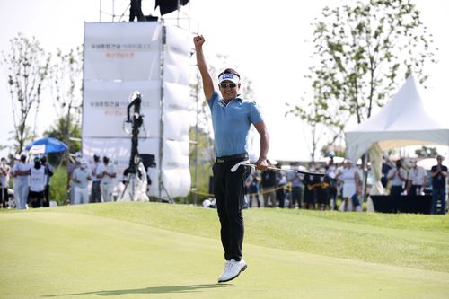 챔피언 퍼트를 넣고 기뻐하는 박상현.[KPGA 제공. 재판매 및 DB 금지]