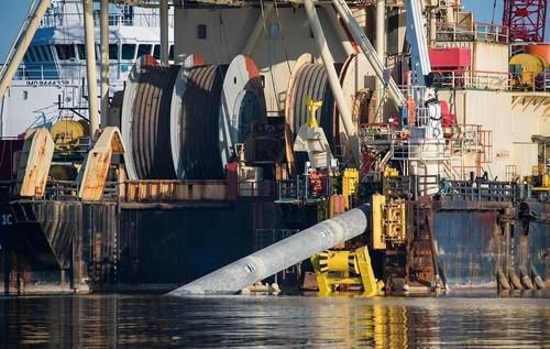 노르트 스트림-2 해저 가스관 부설 모습[타스=연합뉴스 자료사진]