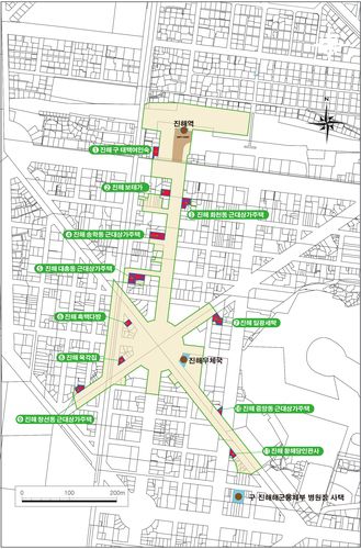 진해 근대역사문화공간 구역도[문화재청 제공. 재판매 및 DB 금지]