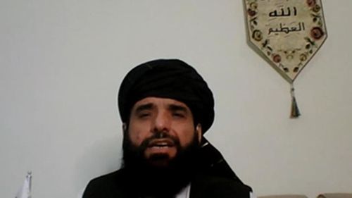 인터뷰하는 수마힐 샤힌 탈레반 대변인 [사진 CGTN. 재판매 및 DB 금지]