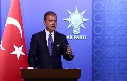 외메르 첼릭 터키 집권당 대변인 [아나돌루=연합뉴스]