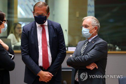 지난달 31일 벨기에 브뤼셀에서 열린 유럽연합(EU) 내무장관 회의에 모인 참석자들 [AFP=연합뉴스 자료사진]