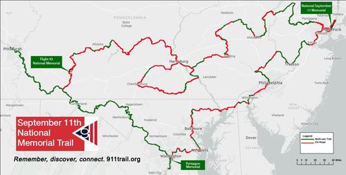 9·11 국립 추모의 길 지도[9·11 추모의 길 홈페이지 캡처]