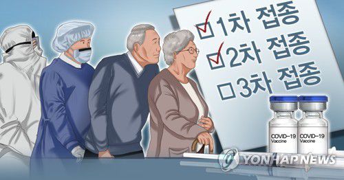 고위험군부터 부스터샷 접종 (PG)[박은주 제작] 사진합성·일러스트