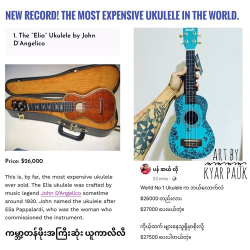 우쿨렐데 경매 최고가를 경신했다는 내용이 담긴 SNS 사진[SNS 캡처. 재판매 및 DB 금지]