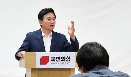 원희룡 전 제주지사 대전서 언론간담회[촬영 김준호]
