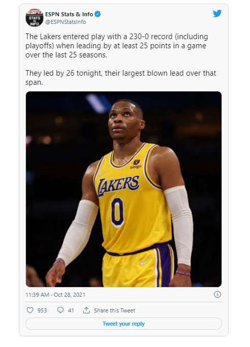 [ESPN stats & info 트위터. 재판매 및 DB 금지]