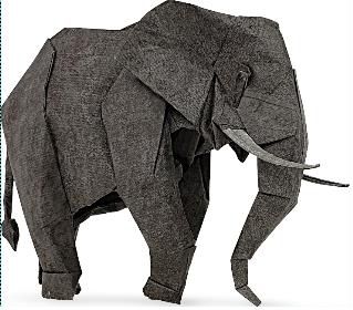 대상을 받은 '아프리카 코끼리' 작품[종이문화재단 제공]