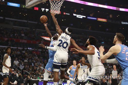 클리퍼스-미네소타 선수들 경기 모습[USA TODAY Sports=연합뉴스]