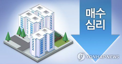 아파트 매수심리 하락 (PG)[홍소영 제작] 일러스트