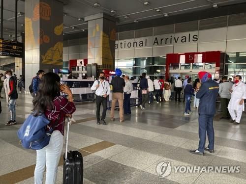 인도 뉴델리 인디라간디 국제공항. [AP 연합뉴스 자료사진. 재판매 및 DB 금지]