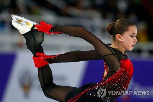 2021-2022 피겨 그랑프리 파이널 여자 싱글 종합 1위에 오른 발리예바[로이터=연합뉴스 자료사진]