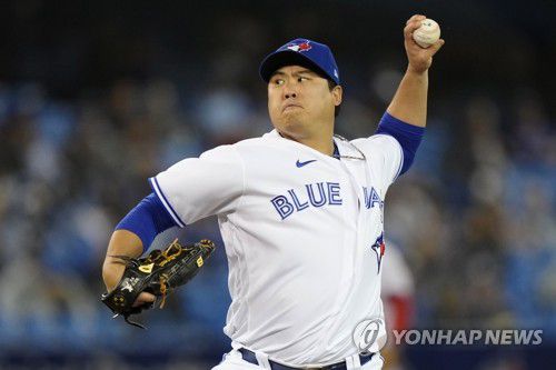 토론토 블루제이스 왼손 선발 류현진[AP=연합뉴스 자료사진]