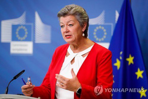 윌바 요한손 내무 담당 유럽연합(EU) 집행위원. [EPA 연합뉴스 자료사진]