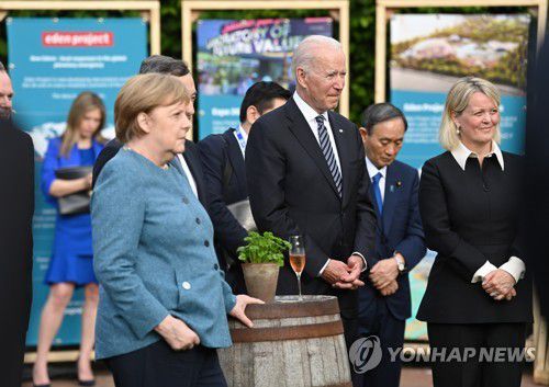 바이든 대통령과 주요7개국(G7) 정상[UPI 연합뉴스 자료 사진. 재판매 및 DB 금지]