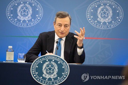 마리오 드라기 이탈리아 총리 [EPA 연합뉴스 자료사진. 재판매 및 DB 금지]