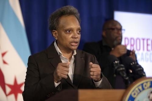 로리 라이트풋 시카고 시장[AP 연합뉴스 자료사진. 재판매 및 DB 금지]