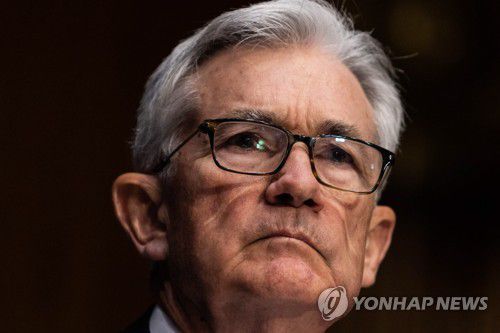 상원 청문회서 금리 인상 관련 발언하는 파월 미 연준의장[EPA 연합뉴스 자료사진. 재판매 및 DB 금지]