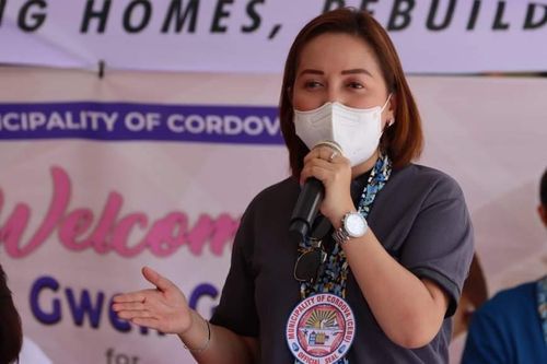 연설하는 시토이 조 코르도바 시장[세부한인회 제공]