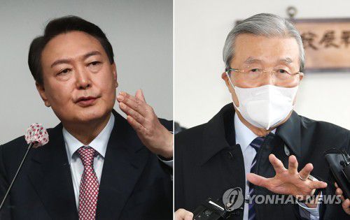 윤석열 후보, 홀로서기 선언국민의힘 윤석열 대선 후보가 대선을 63일 앞둔 지난 달 5일 김종인 총괄선대위원장과 결별하고 '홀로서기'로 선대위 난맥상을 정면 돌파하는 승부수를 던졌다. [국회사진기자단]