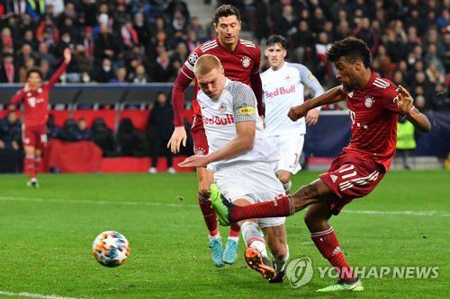 뮌헨 코망의 동점 골 장면[AFP=연합뉴스]