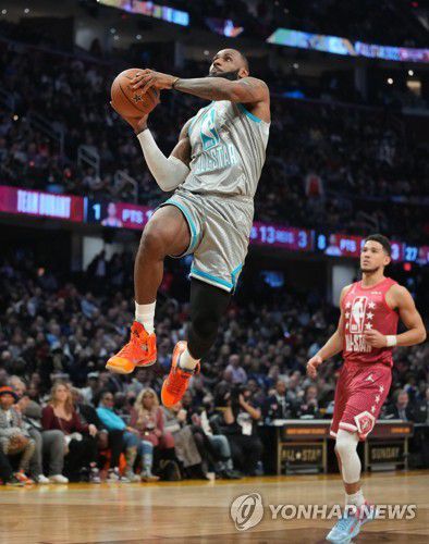 르브론 제임스 슛[USA TODAY Sports=연합뉴스]