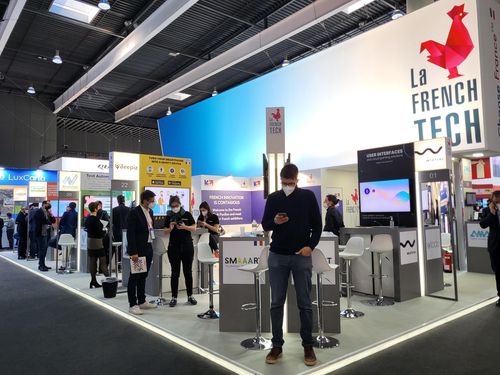 MWC 2022 러시아 기업 전시관 맞은편에 있는 프랑스관(바르셀로나=연합뉴스) 현혜란 특파원 = 세계 최대 이동통신 전시회 모바일월드콩그레스(MWC) 2022 마지막 날인 3일(현지시간) 프랑스관의 모습. 2022.3.2 runran@yna.co.kr