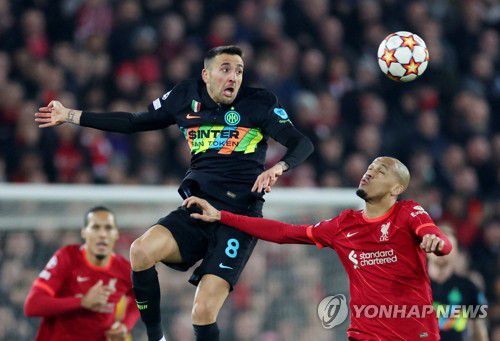 리버풀과 인터 밀란 경기 장면.[로이터=연합뉴스]