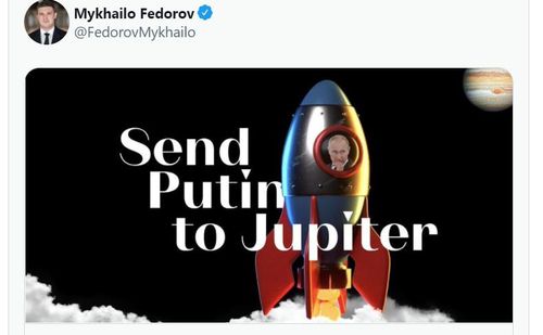 우크라이나 부총리가 머스크를 응원하며 올린 이미지[트위터 캡처. 재판매 및 DB 금지]