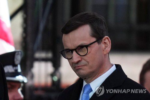 마테우시 모라비에츠키 폴란드 총리[로이터 연합뉴스 자료사진. 재배포 및 DB 금지]