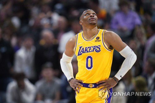 레이커스의 러셀 웨스트브룩[AP=연합뉴스]