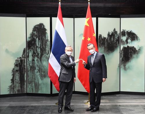 태국 부총리 만난 왕이 중국 외교부장[중국 외교부 제공]