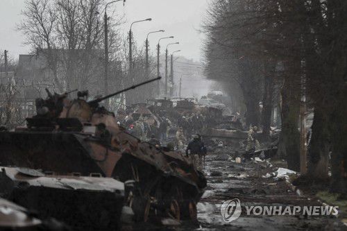 폐허가 된 키이우 북서부 소도시 부차[EPA 연합뉴스 자료사진. 재판매 및 DB 금지]