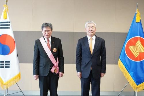 림 족 호이 아세안 사무총장과 권희석 주 아세안 한국대사[주 아세안 한국대표부, 재판매 및 DB금지]