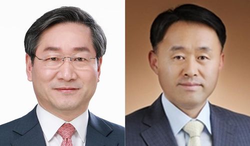 국민의힘 유정복·심재돈 인천시장 예비후보(왼쪽부터)[각 후보 제공, 재판매 및 DB 금지]