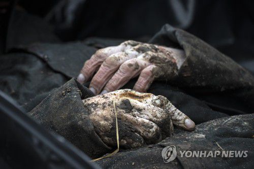 부차의 민간인 시신[AP 연합뉴스 자료사진]