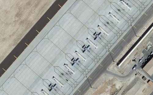 미국 네바다주 넬리스 공군기지[구글맵 캡처. 재판매 및 DB금지]