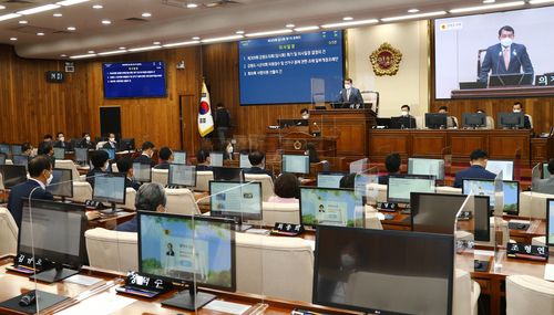 강원도의회 제309회 임시회 본회의 [강원도의회 제공.재판매 및 DB 금지]