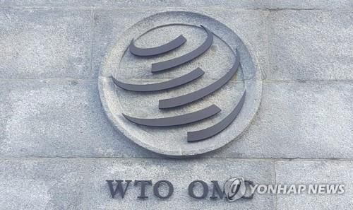 WTO 로고[촬영 임은진. 연합뉴스 자료사진. 재판매 및 DB 금지]